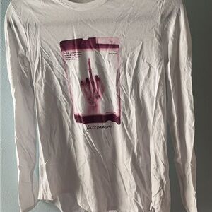 White Long Sleeve Graphic Shirt